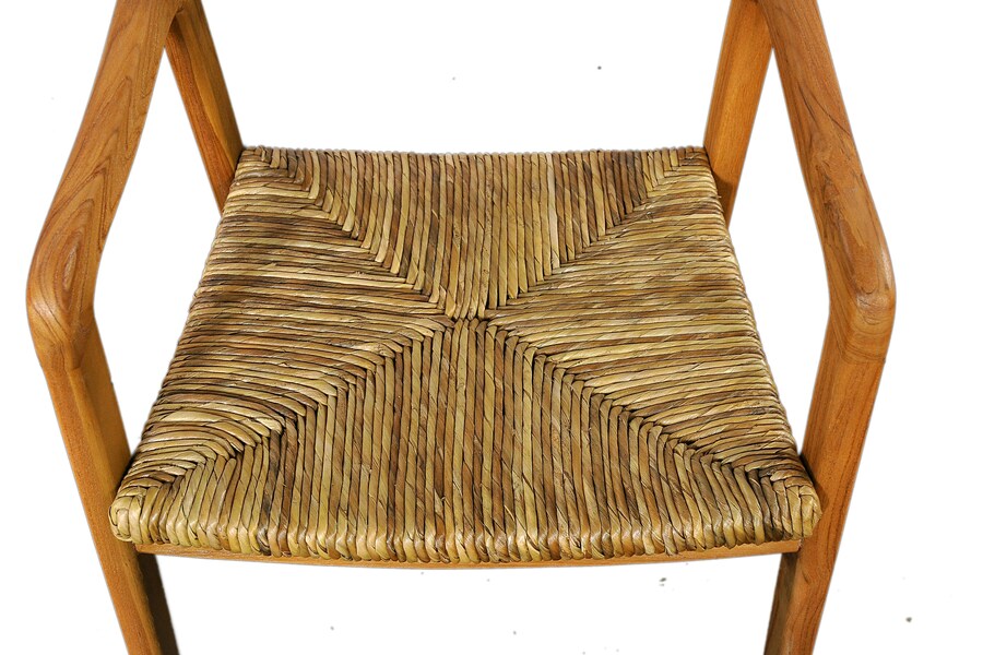 6x SETPREIS - SIT&CHAIRS Armlehnstuhl Teak Rattan Natur