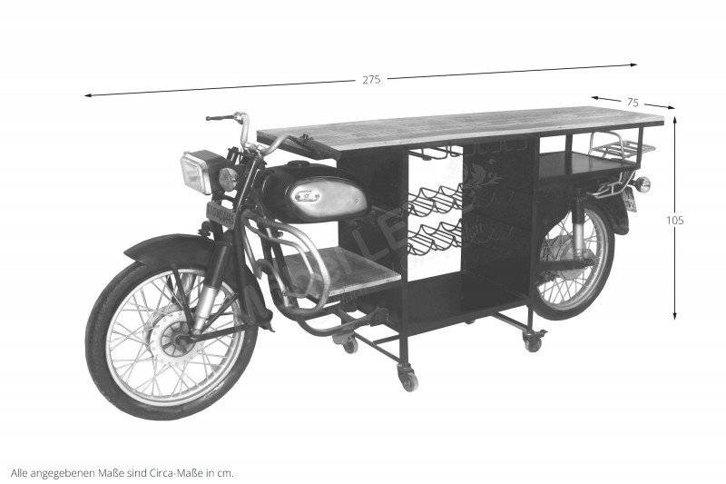 SIT THIS & THAT Stehtisch aus recycelten Rajdoot-Motorrad 01054-44