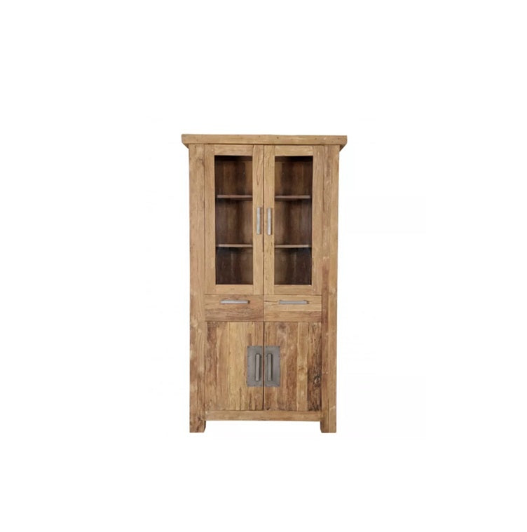 Vitrine CORAL – Recyceltes Teakholz