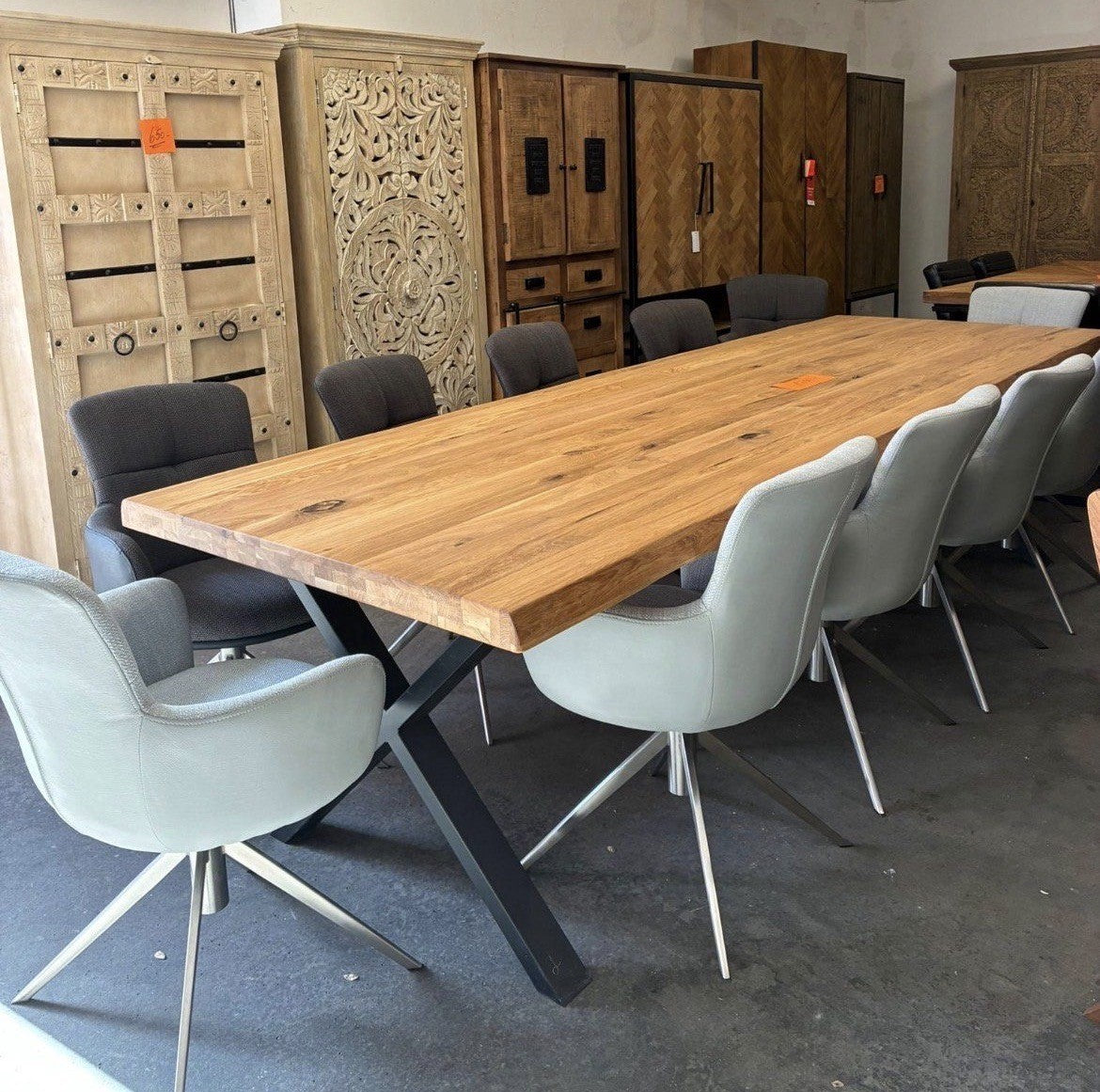 Esstisch Eiche Massiv Baumkante 300cm x 100cm