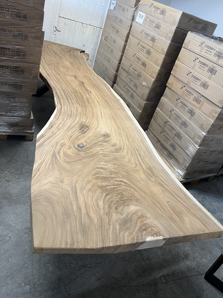 Exclusiver Designtisch aus Baumstamm Suar - echtes Kunsterwerk