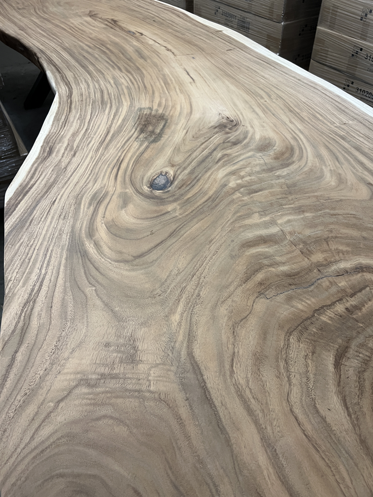 Exclusiver Designtisch aus Baumstamm Suar - echtes Kunsterwerk