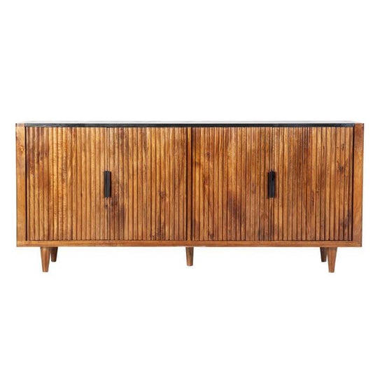 Vintage Sideboard, aus Mangoholz, inkl. Mamorplatte