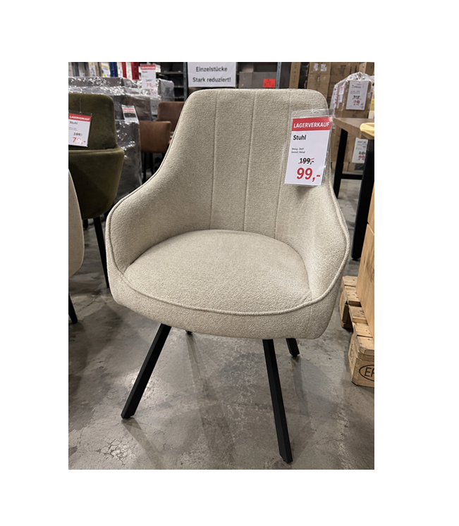 Moderne Drehstühle mit Rückdrehfunktion ( 6x verfügbar ) Beige