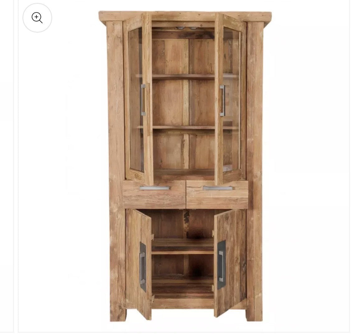 Vitrine CORAL – Recyceltes Teakholz