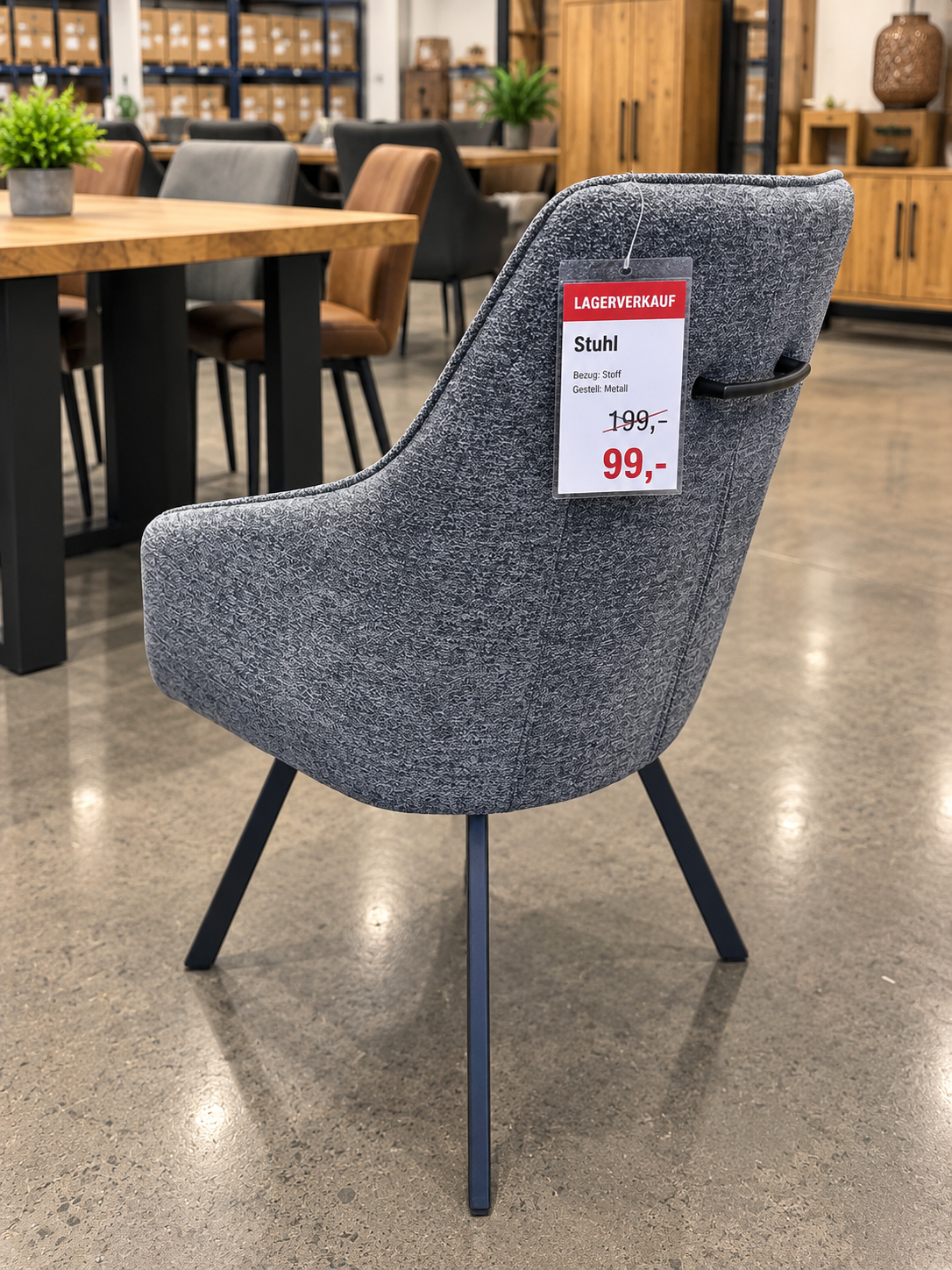 Moderne Drehstühle mit Rückdrehfunktion ( 6x verfügbar ) Anthrazit
