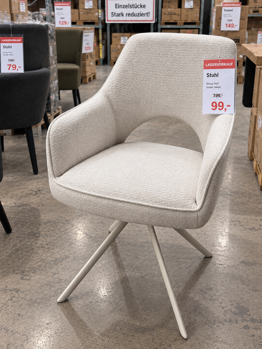 Moderne Drehstühle 360 grad drehbar ( 12x verfügbar ) Weiß