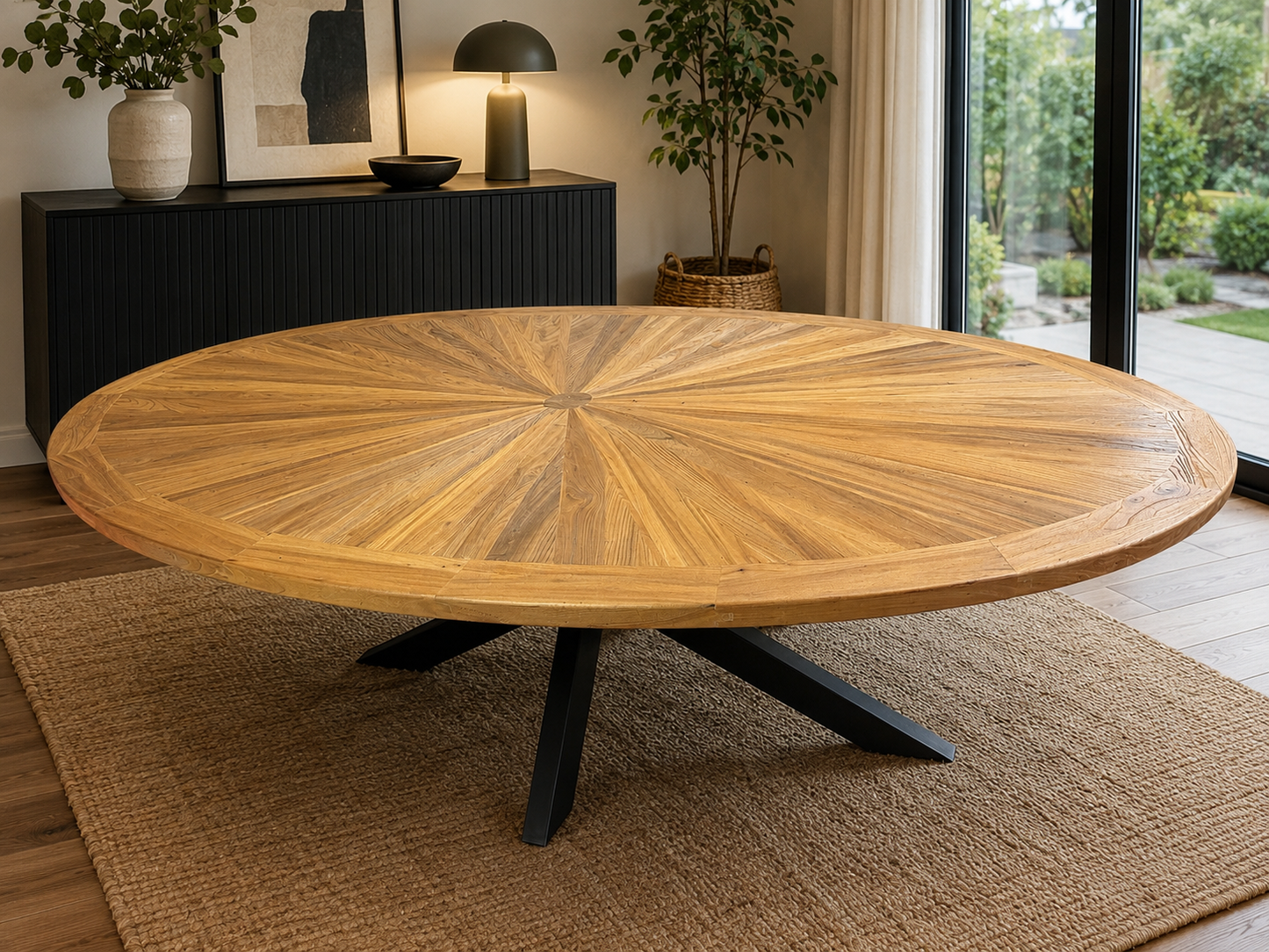 Esstisch aus Recyceltem Ulmenholz 254 x 135 cm