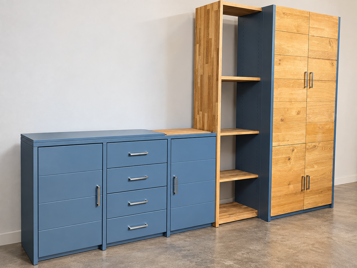 Hochwertiges Jugendzimmer / Schrank  – Eiche MASSIV
