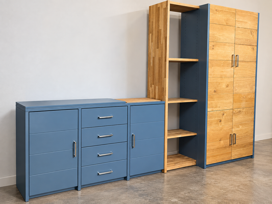 Hochwertiges Jugendzimmer / Schrank  – Eiche MASSIV