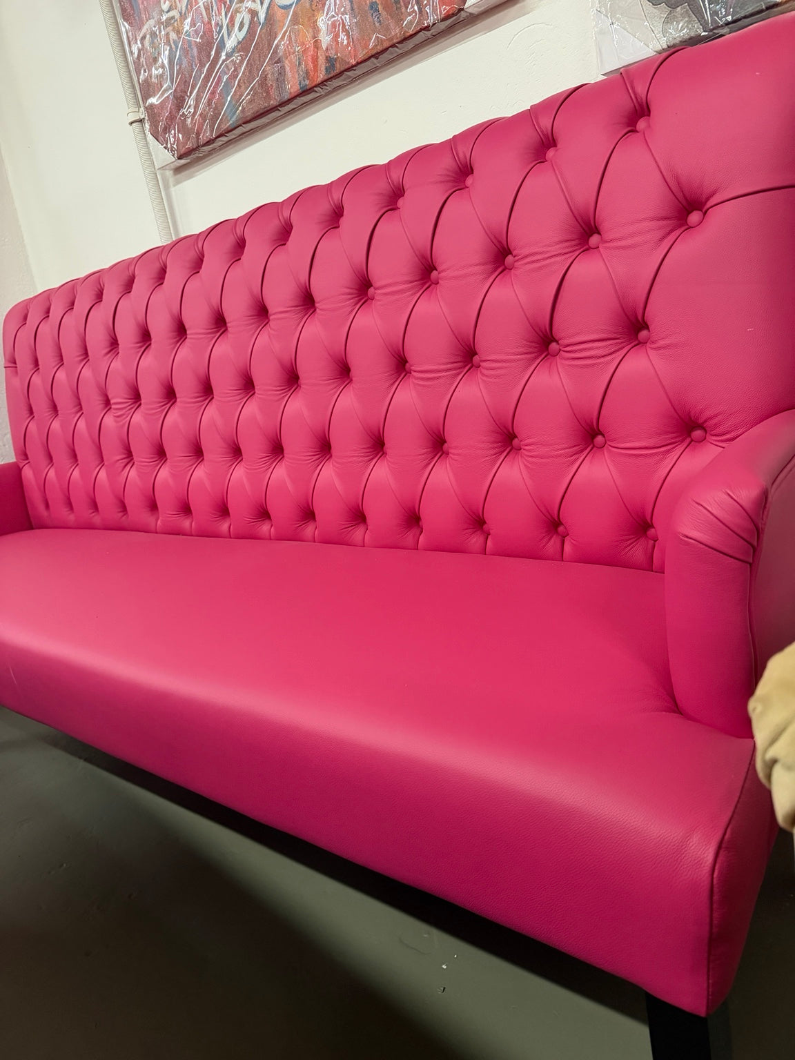 Polsterbank Siskiu 200cm - Textilleder Pink