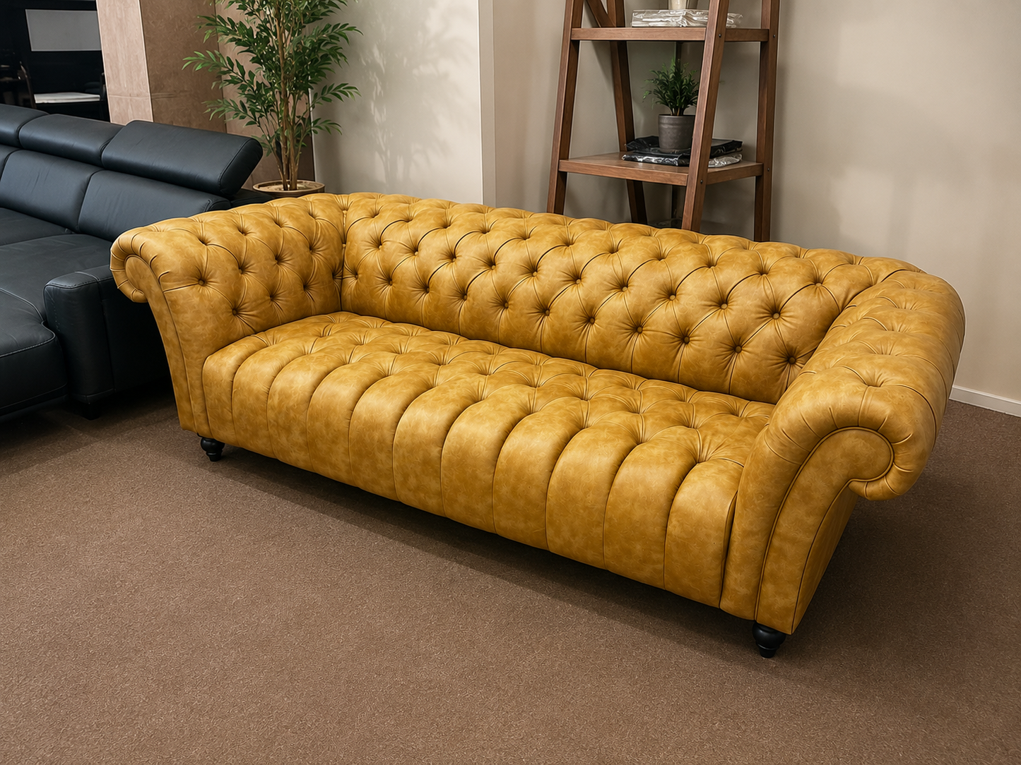Exklusives Luxus-Ledersofa aus hochwertigem Anilinleder