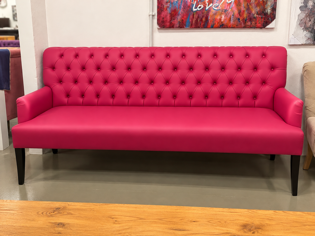 Polsterbank Siskiu 200cm - Textilleder Pink