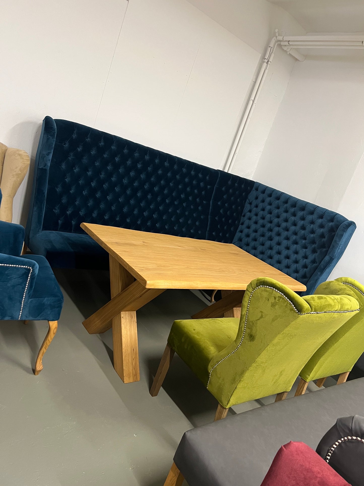 Eckbank Eliza- Juke blue 275cm x 150 cm