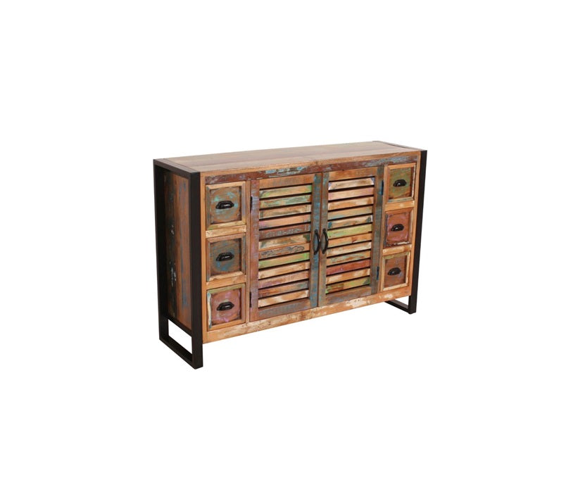 SIT Möbel FIUME Sideboard Metall/Altholz bunt
