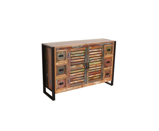 SIT Möbel FIUME Sideboard Metall/Altholz bunt