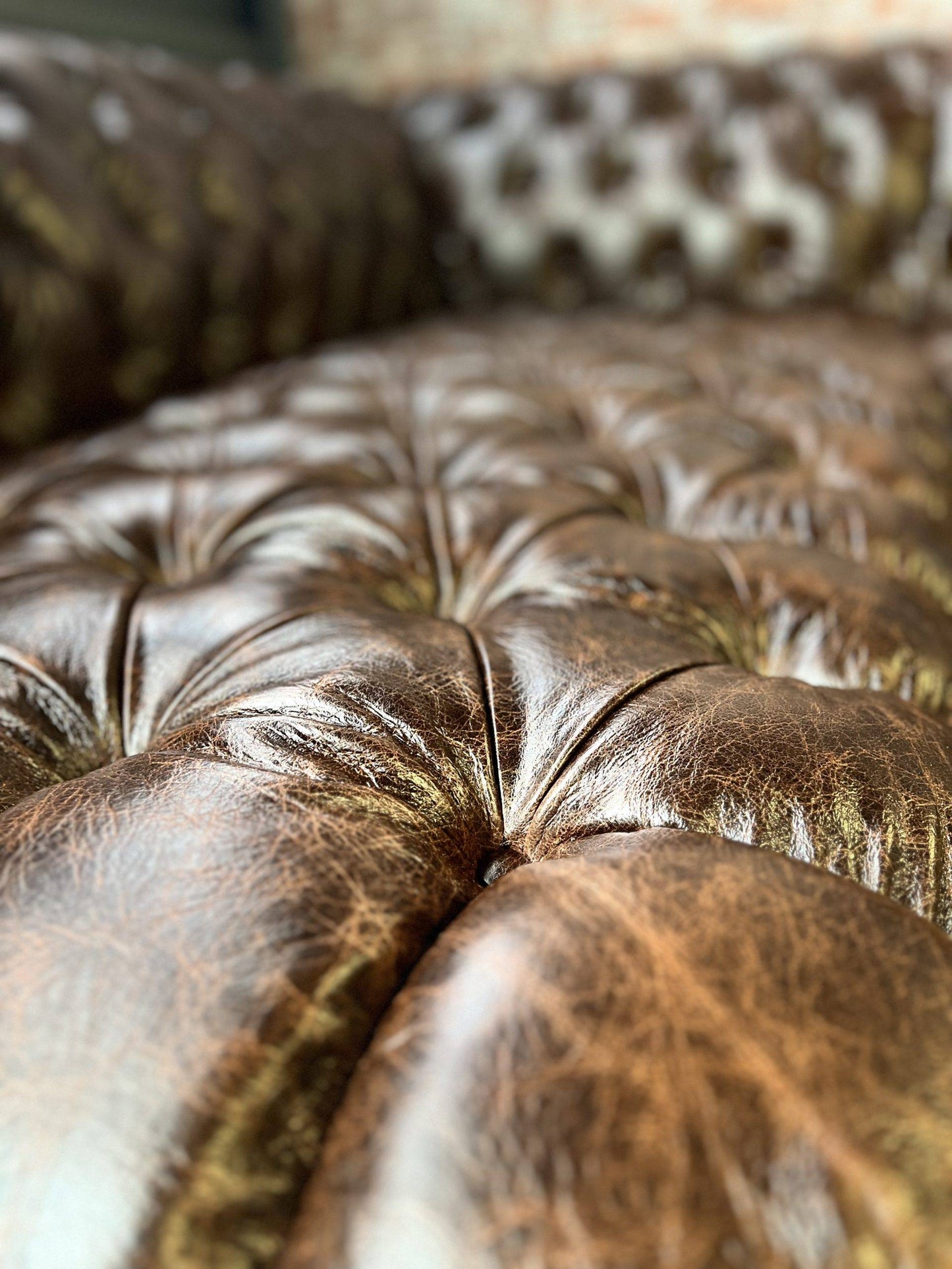 Sofa Amazonas mit Ottomane links , Echtleder