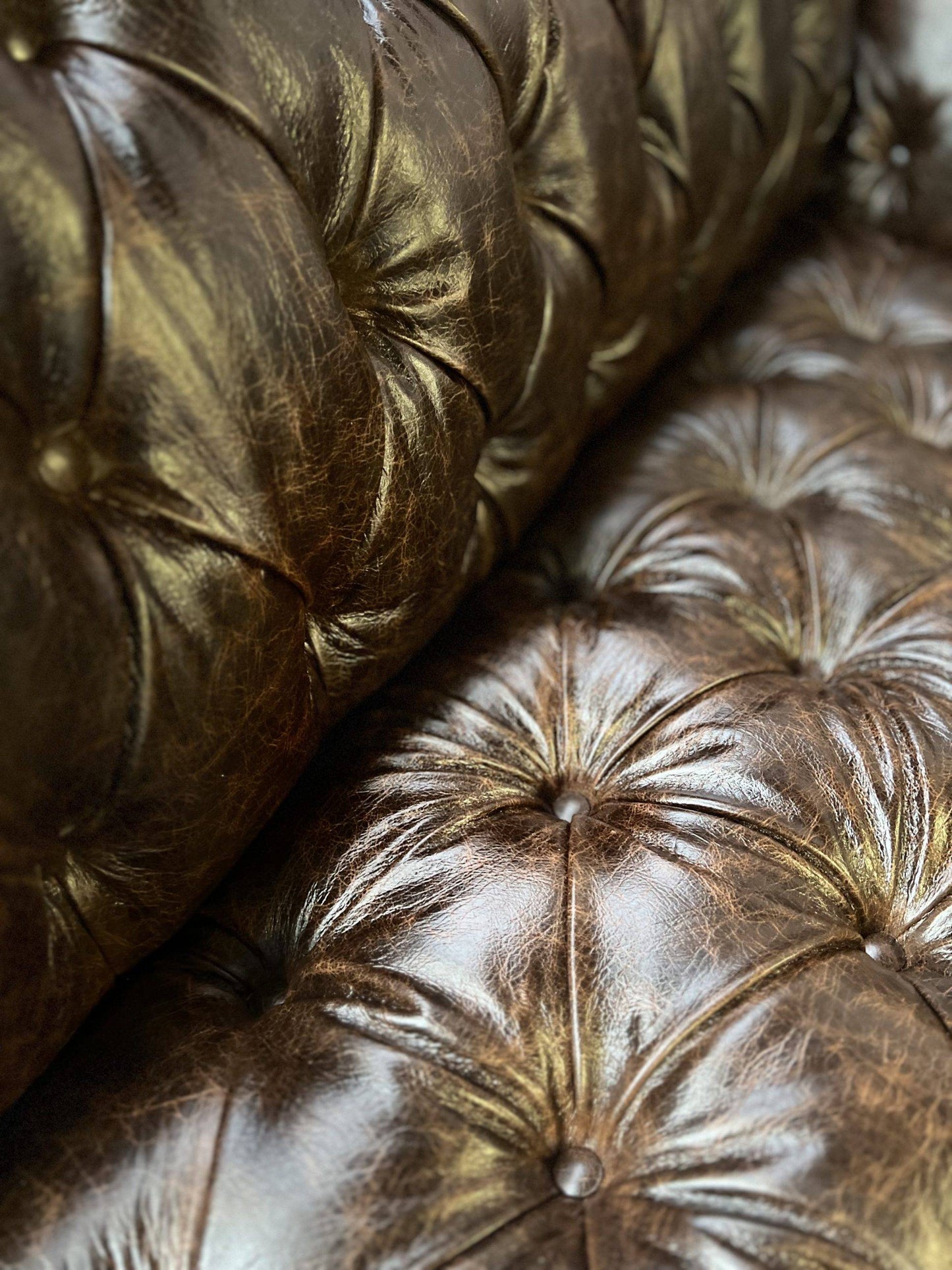 Sofa Amazonas mit Ottomane links , Echtleder