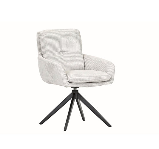 Toller Drehsessel Cordbezug beige /schwarz