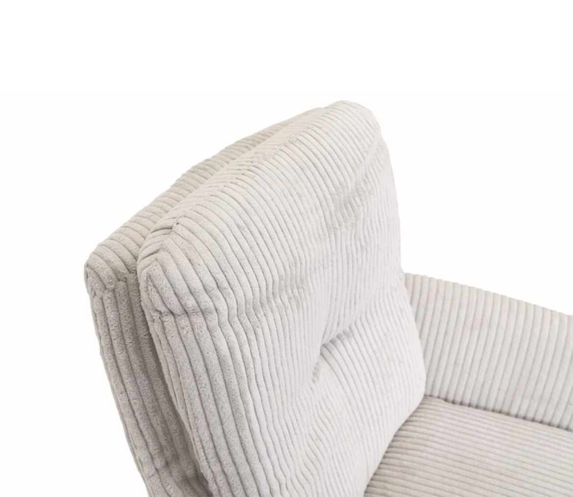 Toller Drehsessel Cordbezug beige /schwarz