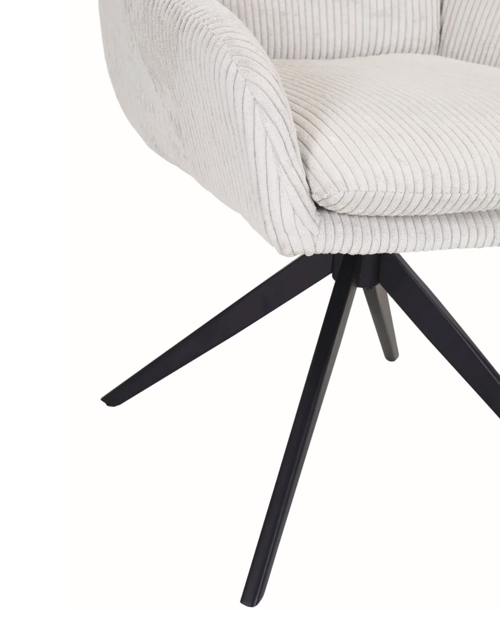 Toller Drehsessel Cordbezug beige /schwarz