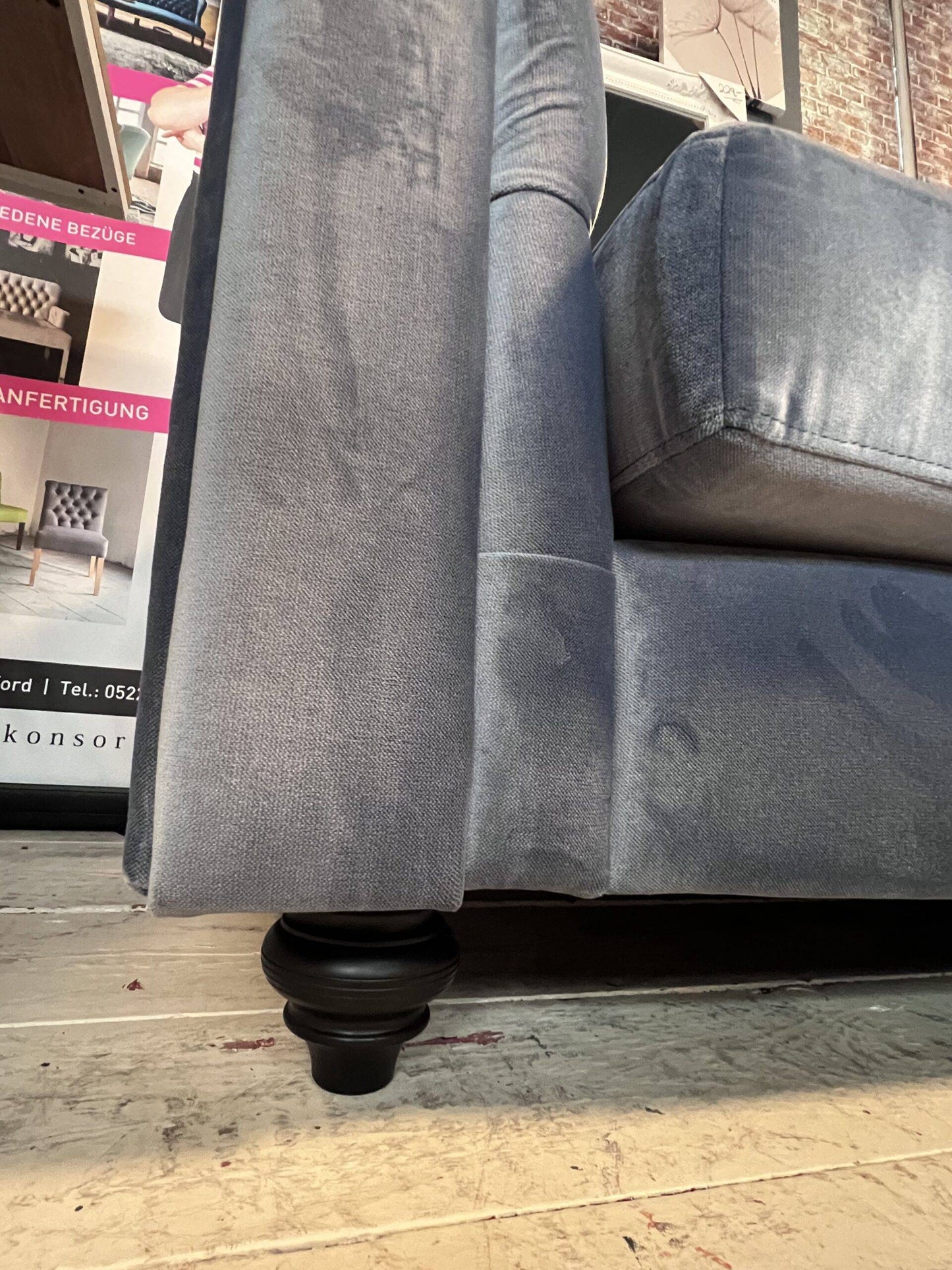 Chesterfield - Ecksofa in Juke - Ice Blue 43