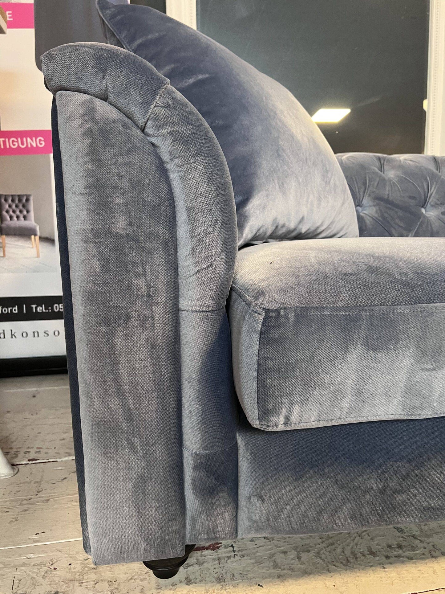 Chesterfield - Ecksofa in Juke - Ice Blue 43