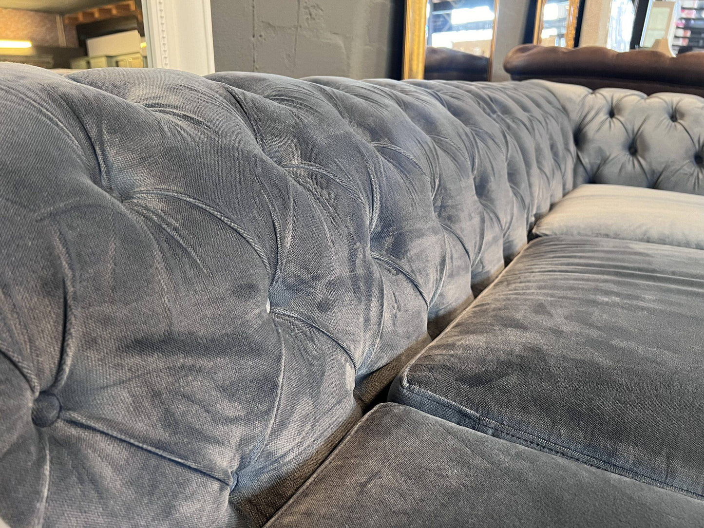 Chesterfield - Ecksofa in Juke - Ice Blue 43
