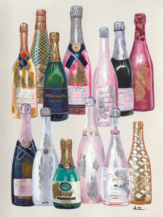 Acrylgemälde ChampagnerParty 120 cm x 90 cm