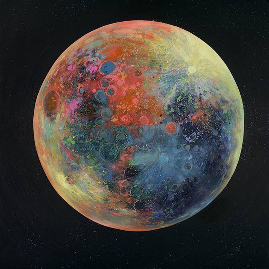 Acrylgemälde Colorful Planet 118 x 118 cm