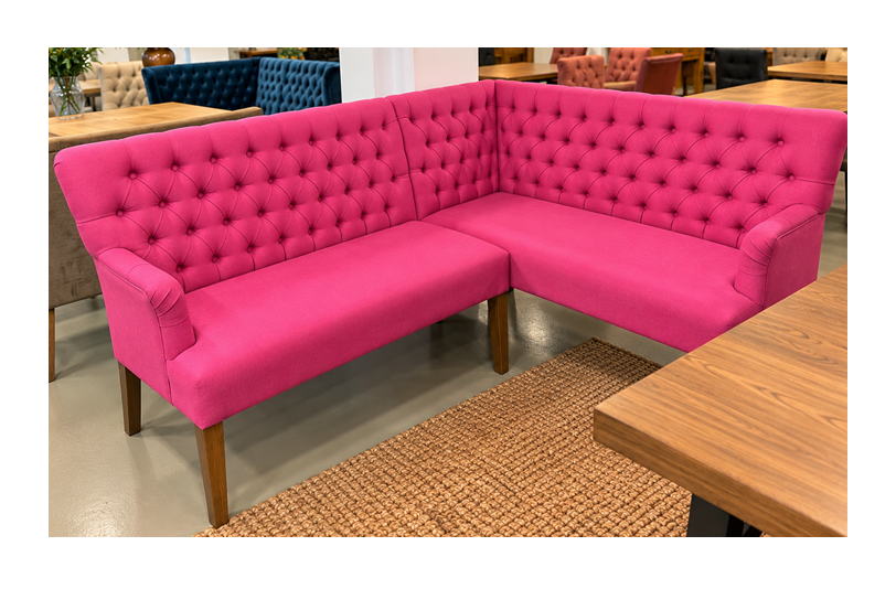 Eckbank Bretagne 180 cm x 150 cm - Pink