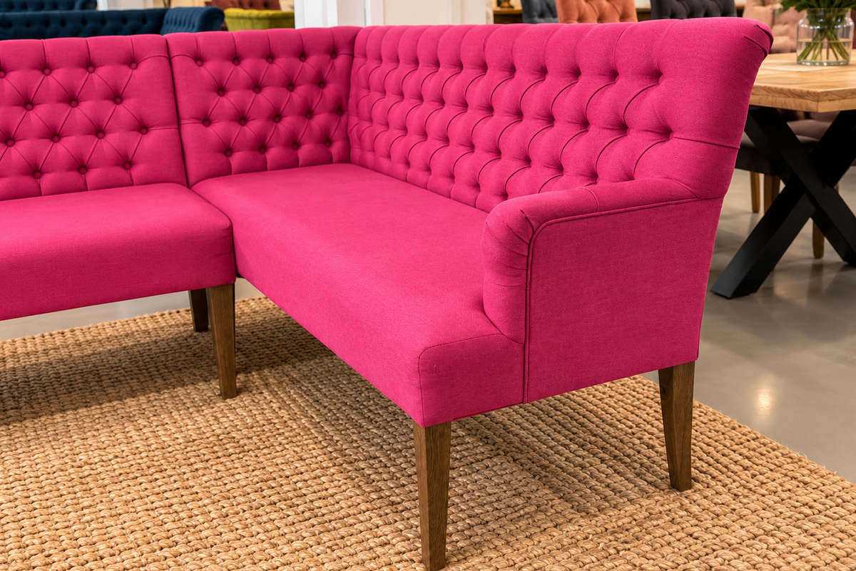 Eckbank Bretagne 180 cm x 150 cm - Pink