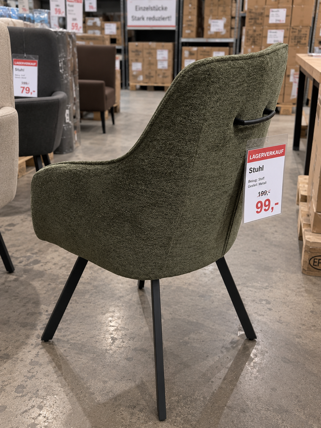 Moderne Drehstühle mit Rückdrehfunktion ( 6x verfügbar ) Grün
