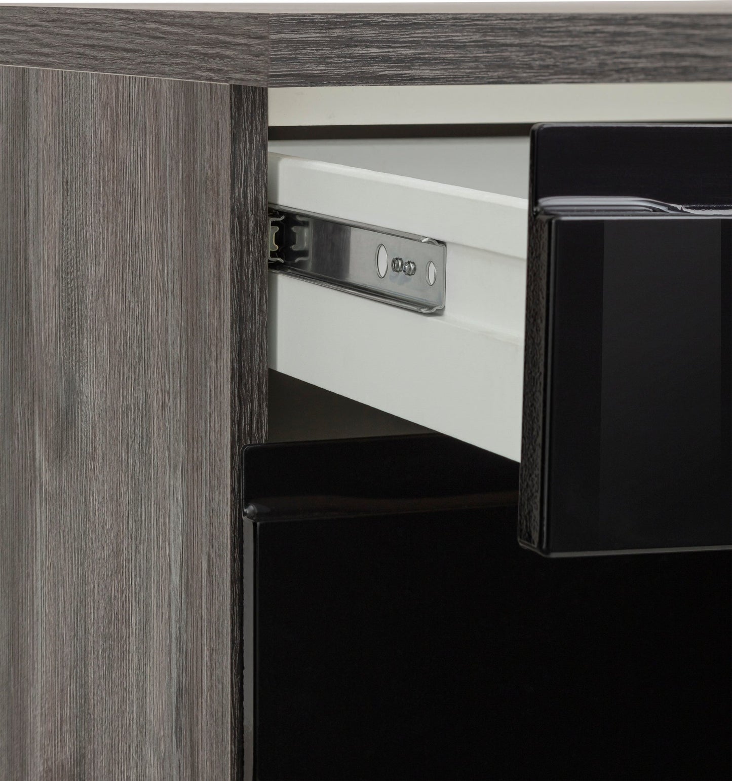 NEUE Küchenzeile mit E-Geräten, Breite 290 cm Schwarz Hochglanz mit Induktionskochfeld
