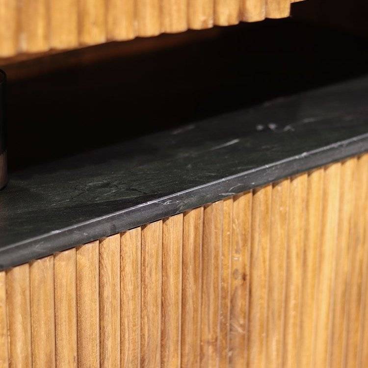 Vintage Schrank, aus Mangoholz, inkl. Mamorplatte