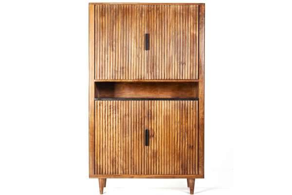 Vintage Schrank, aus Mangoholz, inkl. Mamorplatte