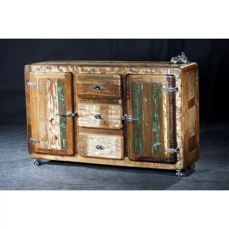 Sit Möbel Sideboard Fridge Altholz bunt lackiert 2603-98