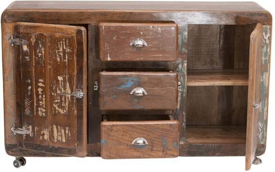 Sit Möbel Sideboard Fridge Altholz bunt lackiert 2603-98